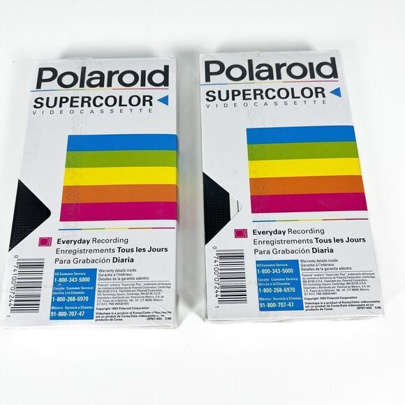 Lot of 2 Polaroid Blank VHS Tapes New Sealed! Standard Grade T-120 6 Hours New - Picture 6 of 6